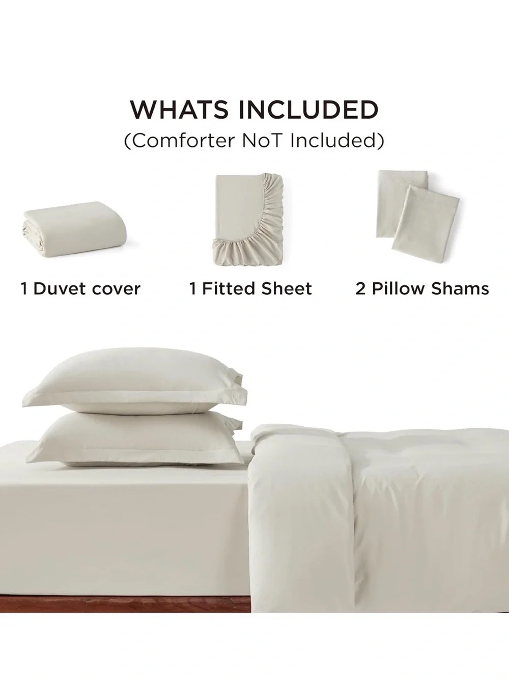 Luxurious Soft White Queen Duvet Cover Set With A Fitted Sheet